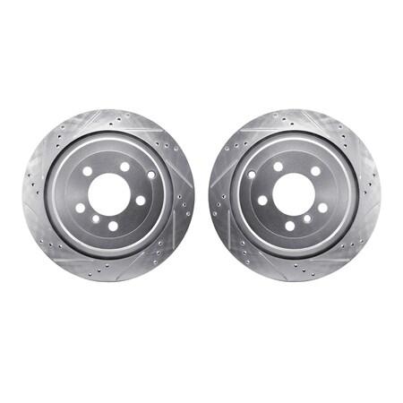 Dynamic Friction Co Rotors-Drilled and Slotted-SilverZinc Coated, 7002-11031 7002-11031